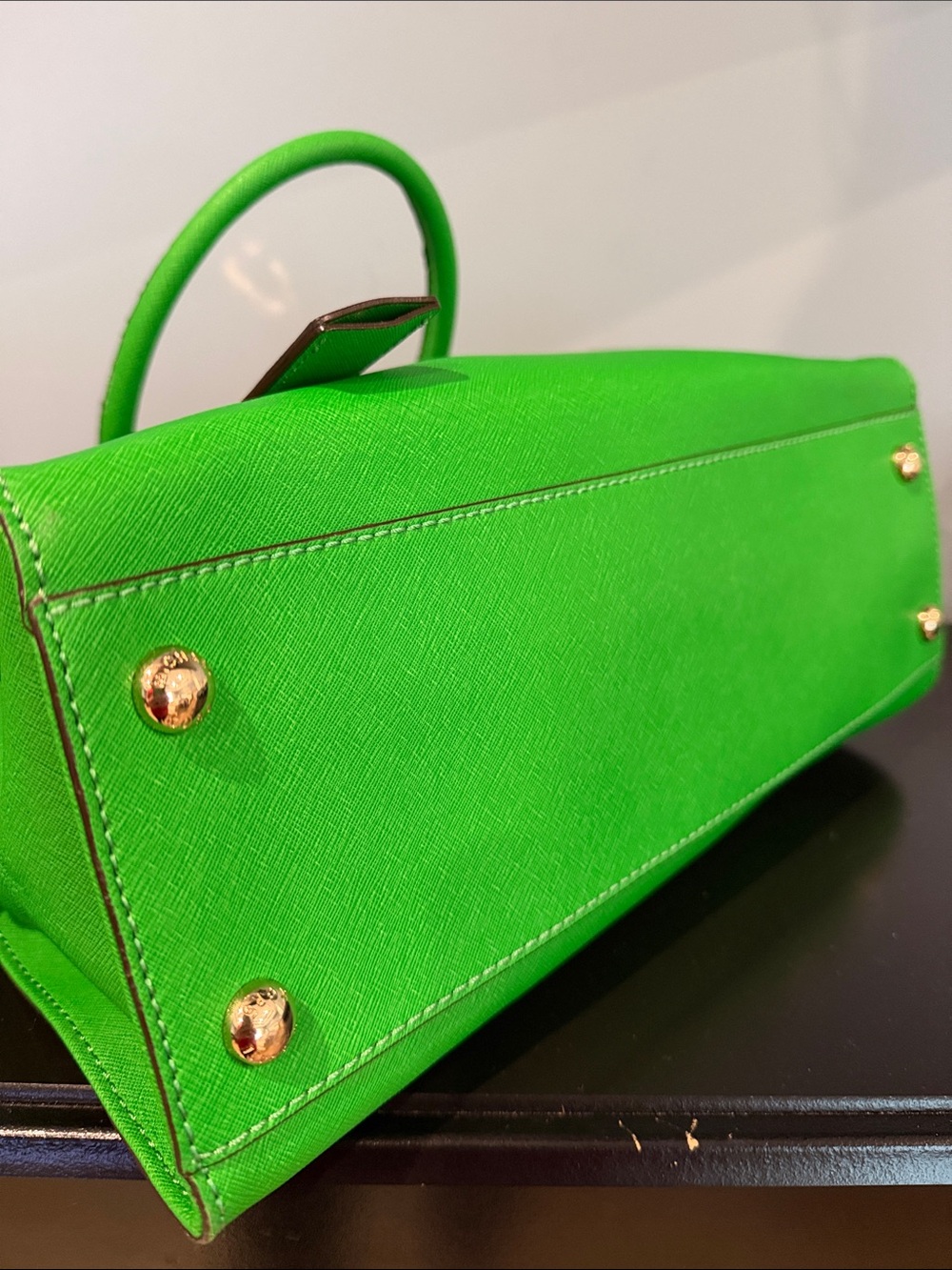 Michael Kors Hamilton Large Saffiano Leather Tote - Green - Picture 6 of 10